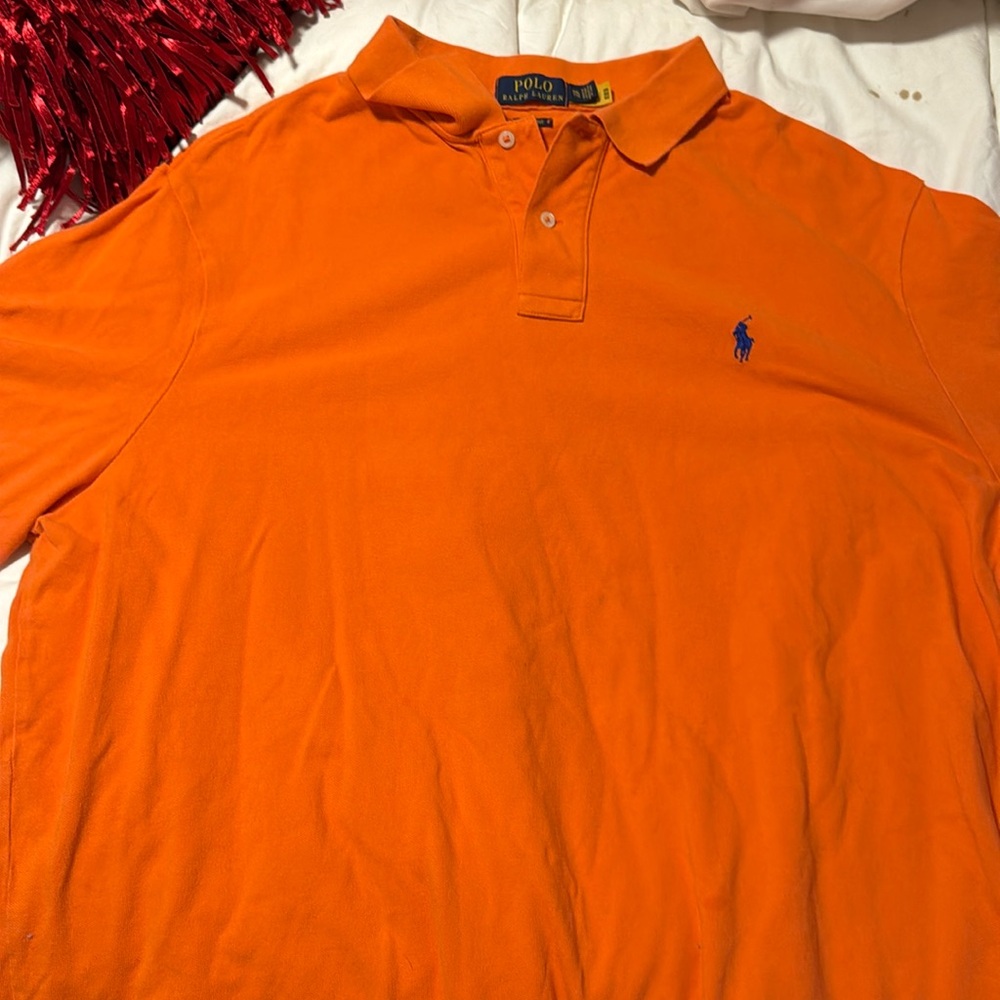 Polo Ralph Lauren Orange Classic Fit Men’s Polo Shirt Size XXL